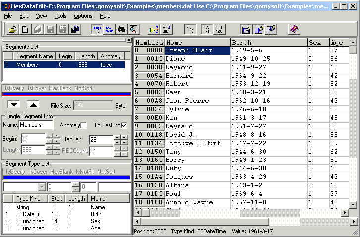 Hexdataedit Screenshot